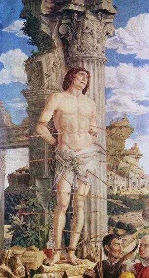 Le martyre de Saint Sébastien par Andrea MANTEGNA vers 1480, Musée du Louvre 